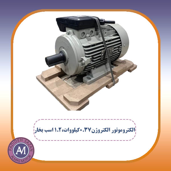 الکتروموتور الکتروژن تکفاز0.37 کیلووات،1.2 اسب بخار